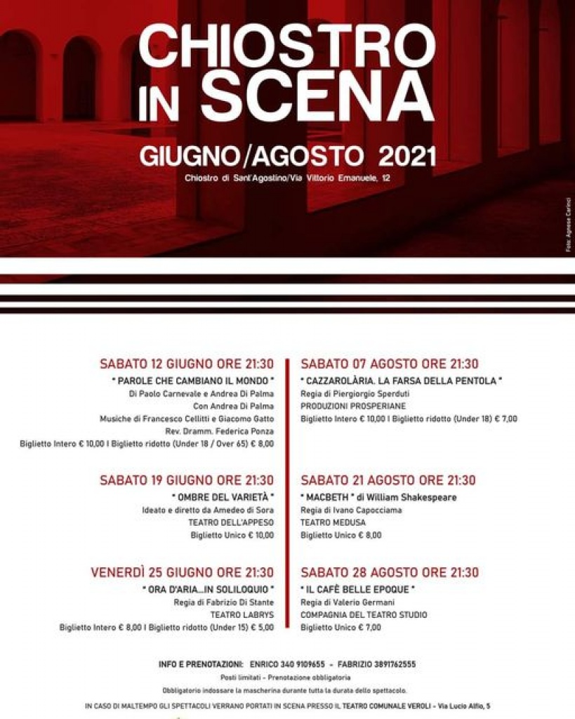 locandina chiostro in scena 2021